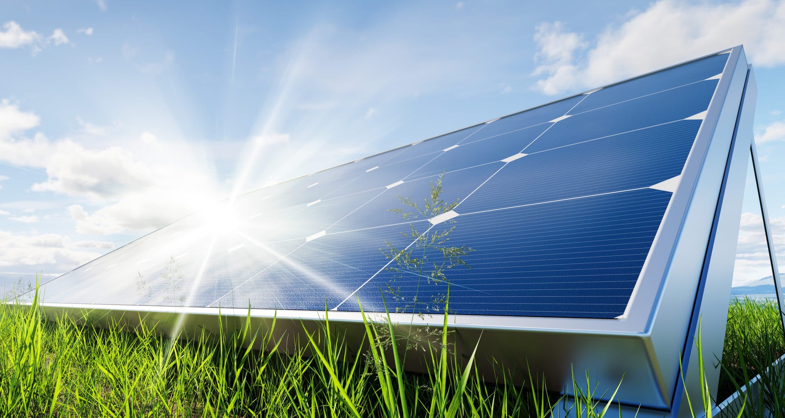 Solarmodul im Sonnenlicht